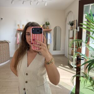 chaleco rayas marron