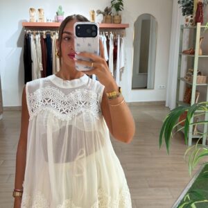 blusa encajes