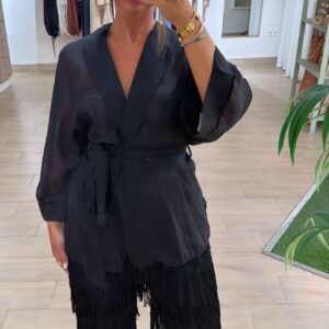 kimono semitrasparente