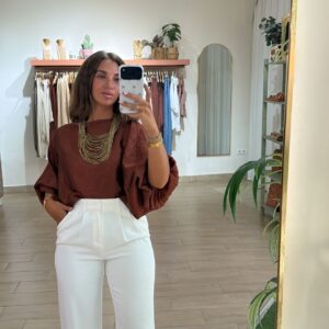 pantalon pinzas palazzo