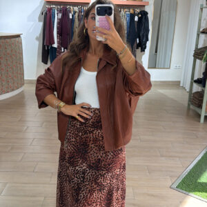 falda leopardo tul