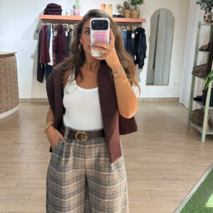 pantalon cuadros con cinturon