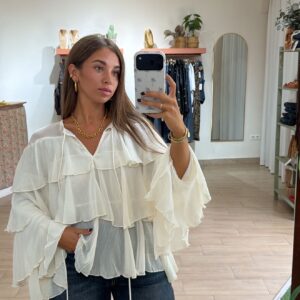 blusa volantes